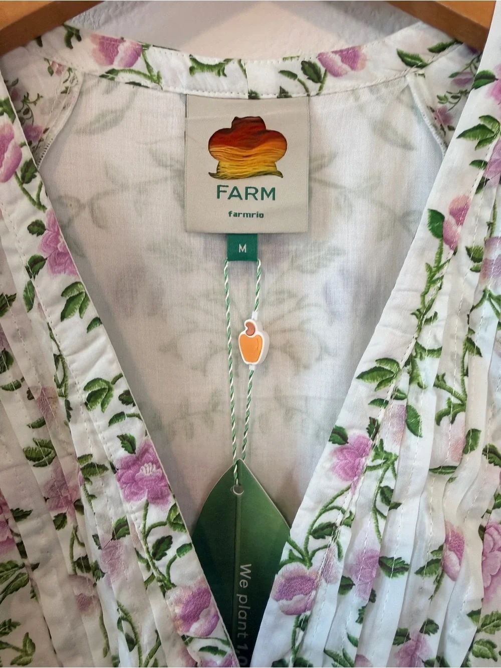 FARM Rio Floral Print Midi Dress NWT Medium Cottagecore Boho Romantic - Picture 4 of 11